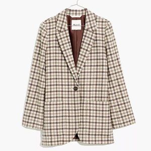 Madewell Larsen Blazer in Undyed Check
